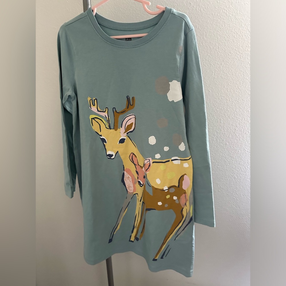 Tea Collection girls size 6 long sleeve dress. New with tags